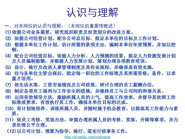 人力资源部年终总结及年度规划ppt模板