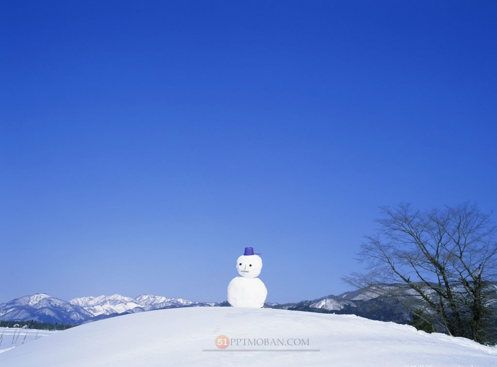 19张雪景PPT背景图片下载