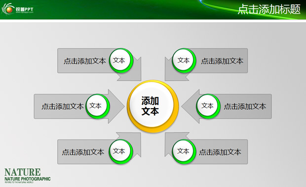 绿叶上的露珠——绿色自然PPT模板