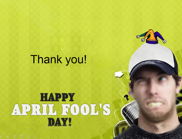 Happy April Fool\'s Day——搞怪整蛊的万圣节ppt模板