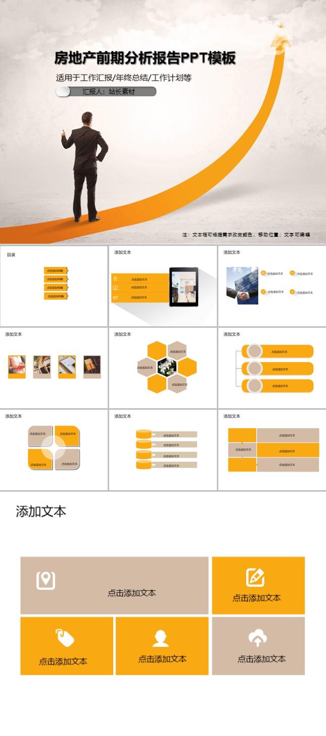 房地产前期分析报告PPT模板