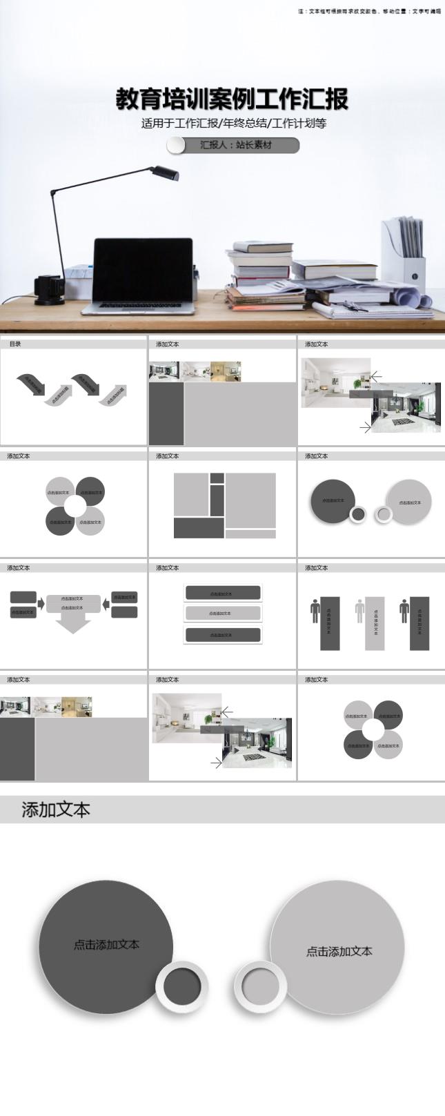 教育培训案例工作汇报PPT模板