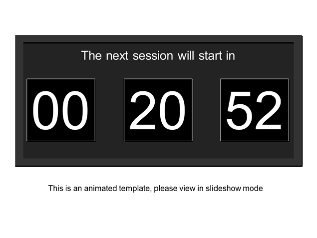 电子时钟20分钟倒计时特效模板