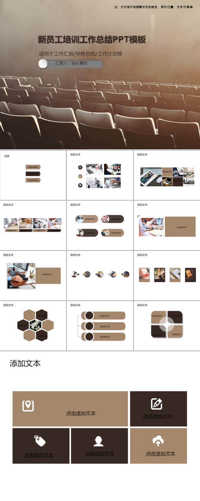 新员工培训工作总结PPT模板