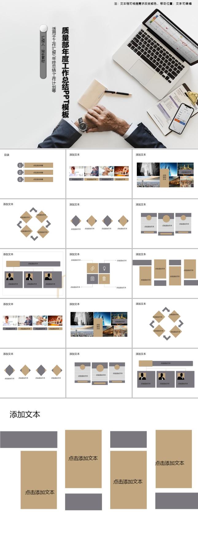 质量部年度工作总结PPT模板