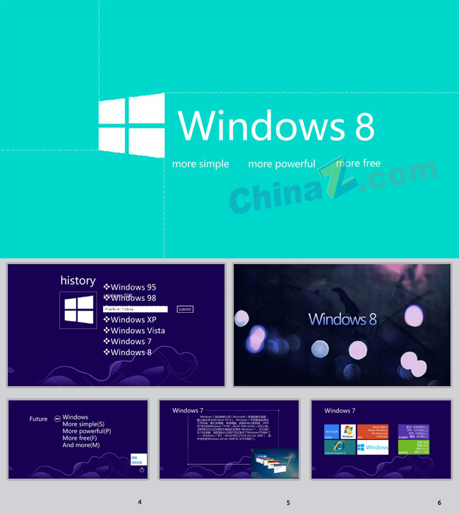 Win8风格ppt模板下载