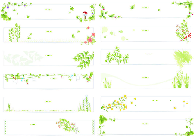 多款边框花纹矢量图下载