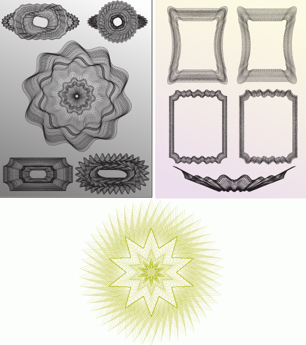 防伪风格花纹矢量图