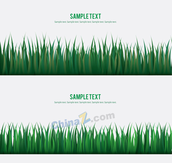 绿色草丛矢量图
