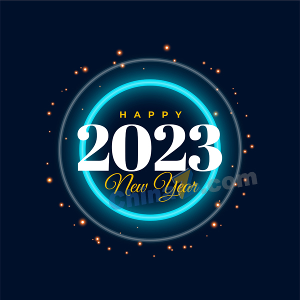 2023新年霓虹灯个性海报