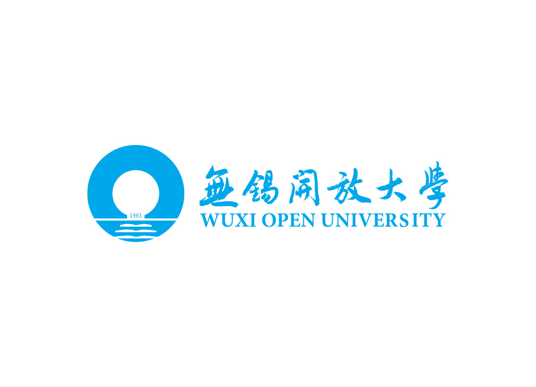 无锡开放大学校徽标志矢量图