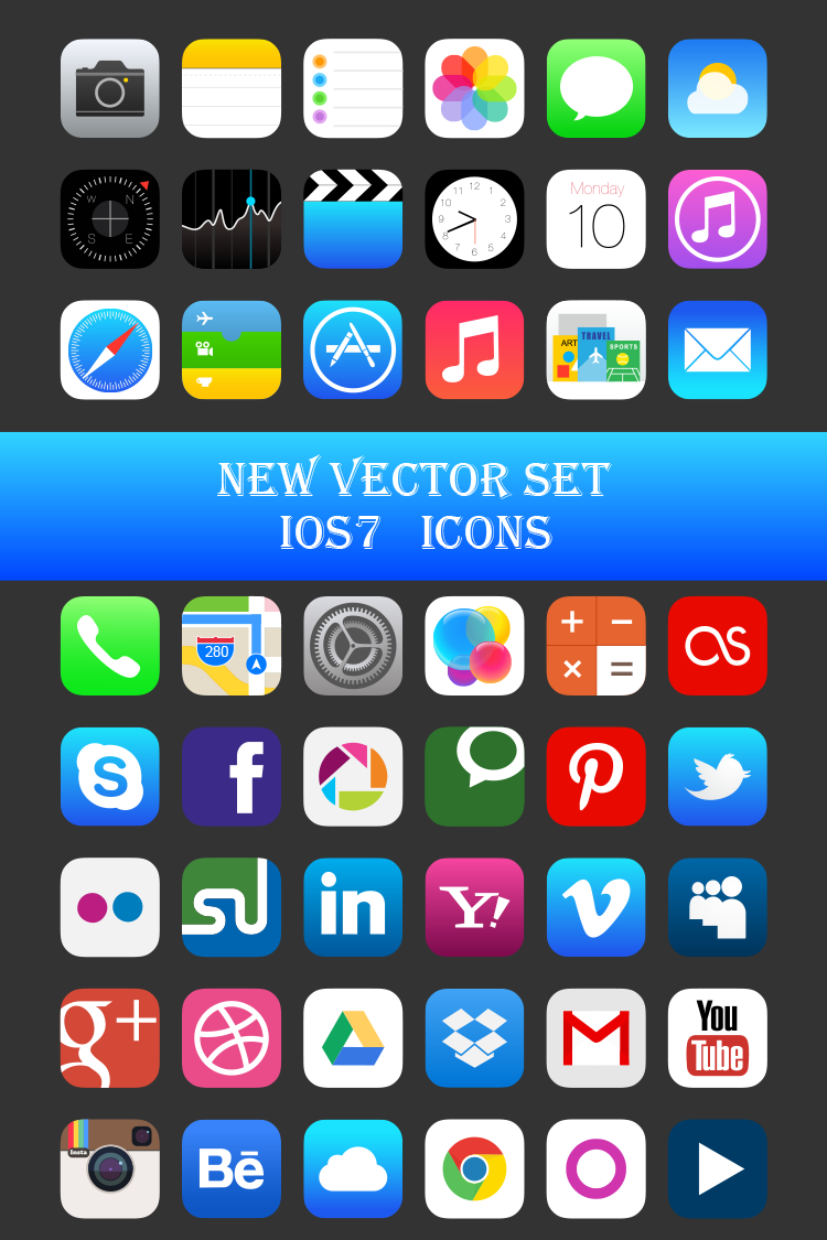 ios7图标矢量素材