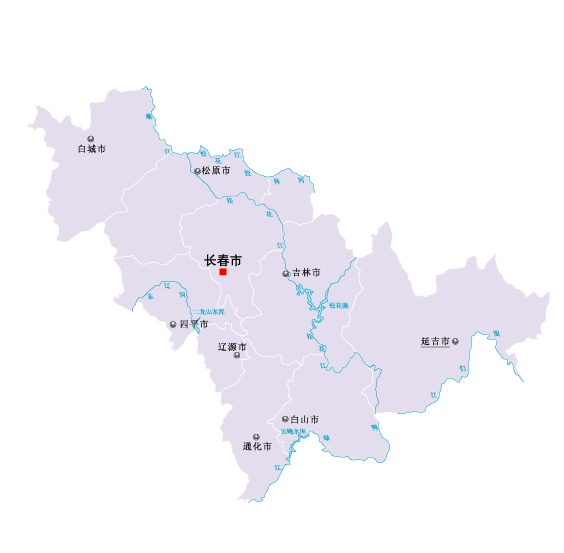 吉林省地图矢量素材(EPS格式)