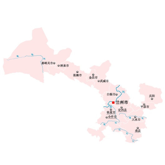 甘肃省地图矢量素材(EPS格式)