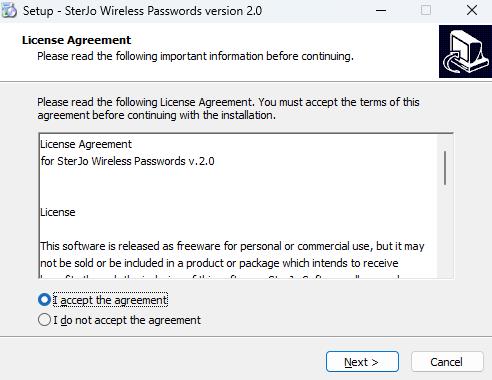 SterJo Wireless Passwords