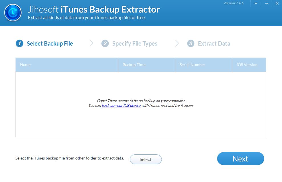 Jihosoft iTunes Backup Extractor