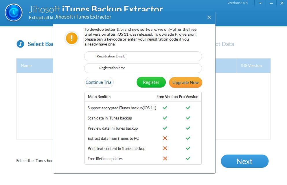 Jihosoft iTunes Backup Extractor