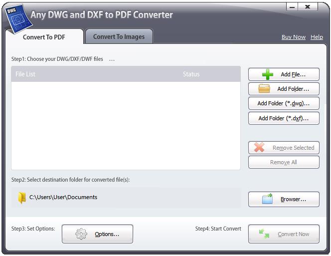 Any DWG and DXF to PDF Converter